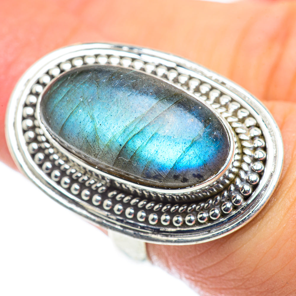Labradorite Rings handcrafted by Ana Silver Co - RING55430