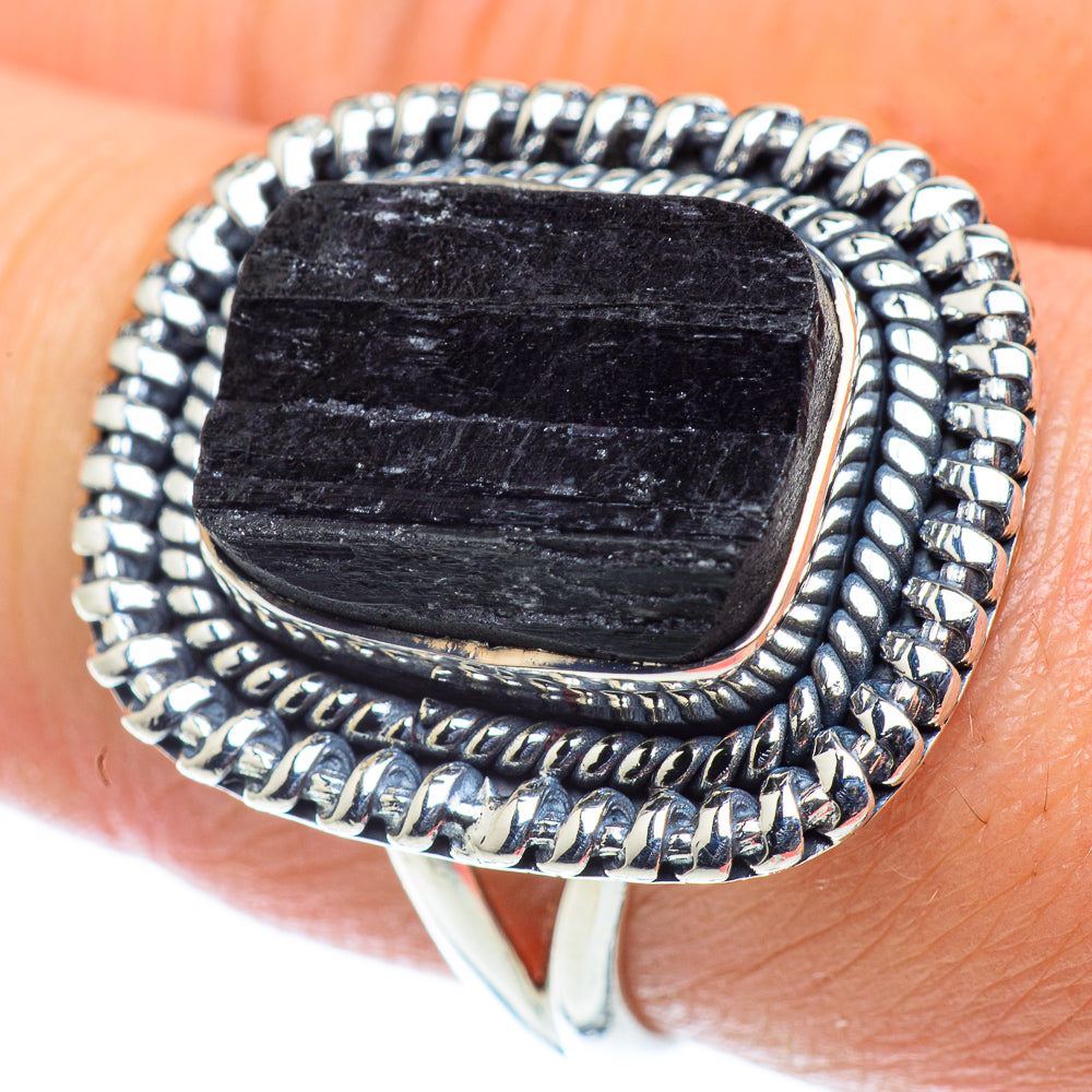 Black Tourmaline Rings handcrafted by Ana Silver Co - RING55450