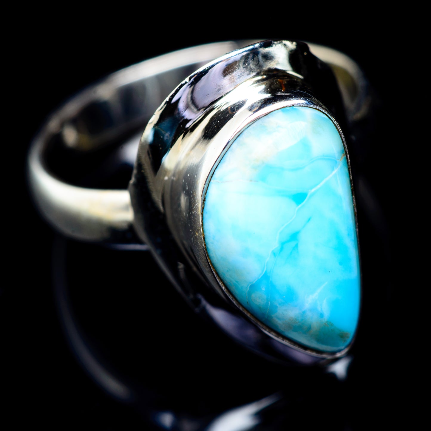 Larimar Rings handcrafted by Ana Silver Co - RING5548