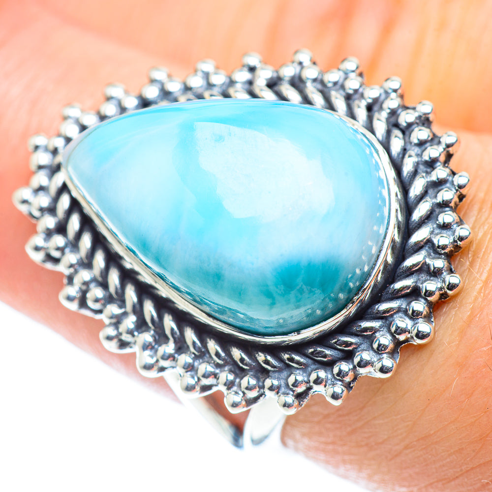 Larimar Rings handcrafted by Ana Silver Co - RING55486