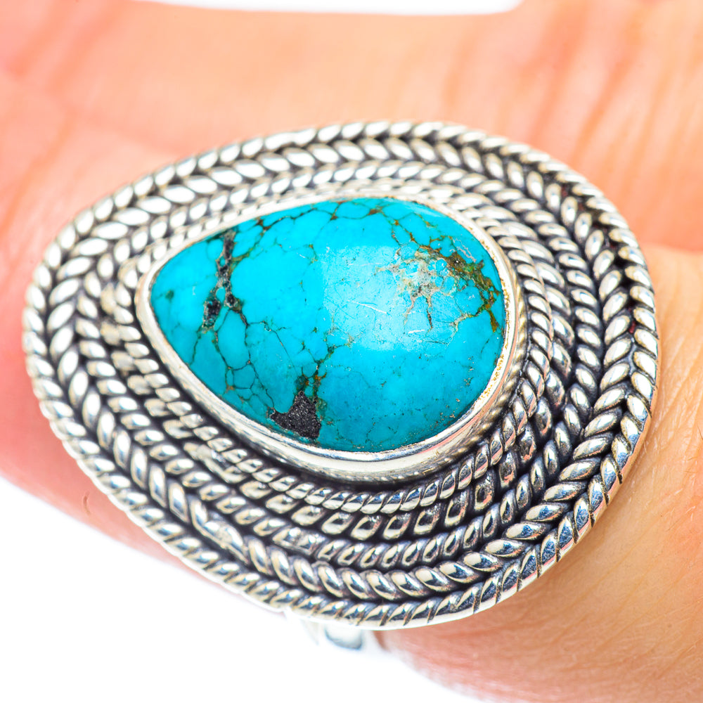 Tibetan Turquoise Rings handcrafted by Ana Silver Co - RING55488