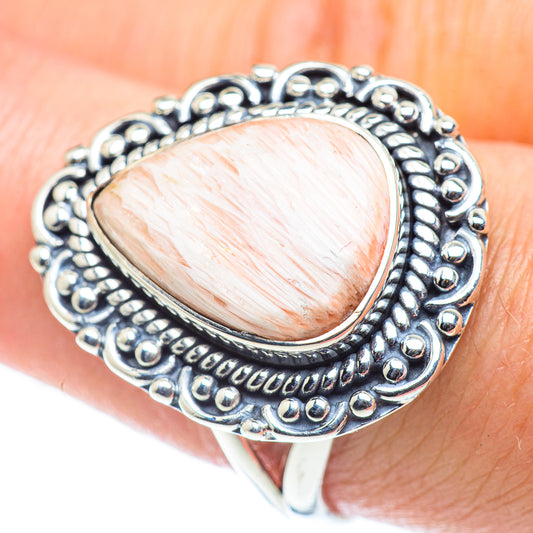 Scolecite Rings handcrafted by Ana Silver Co - RING55494