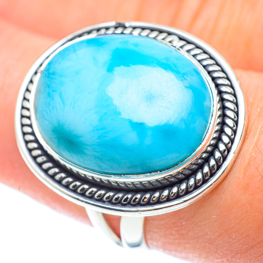 Larimar Rings handcrafted by Ana Silver Co - RING55512