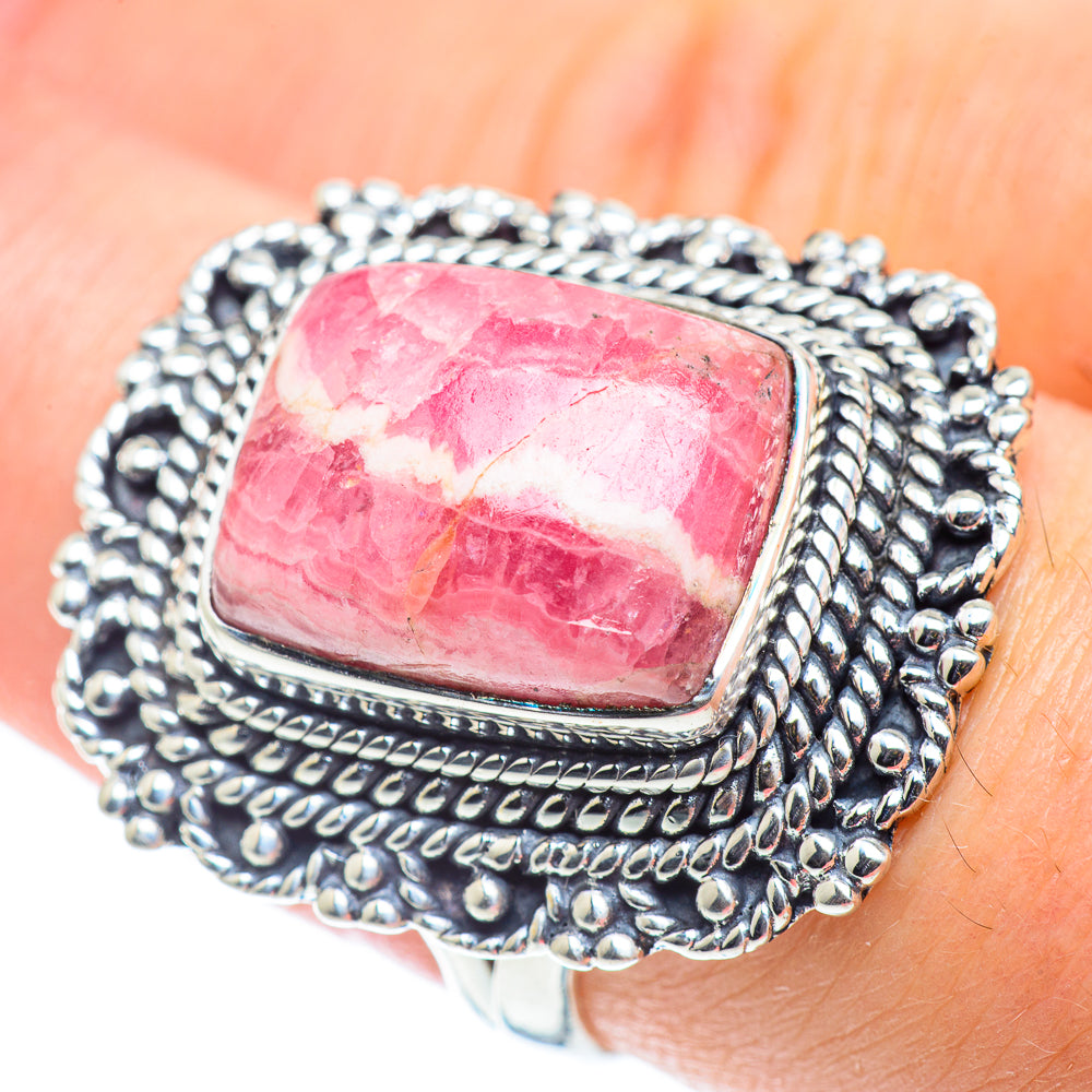 Rhodochrosite Rings handcrafted by Ana Silver Co - RING55518