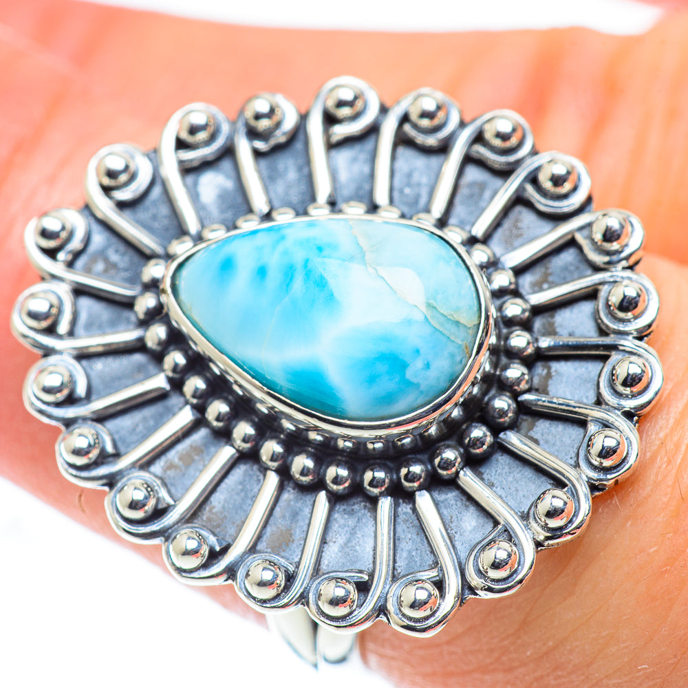 Larimar Rings handcrafted by Ana Silver Co - RING55534