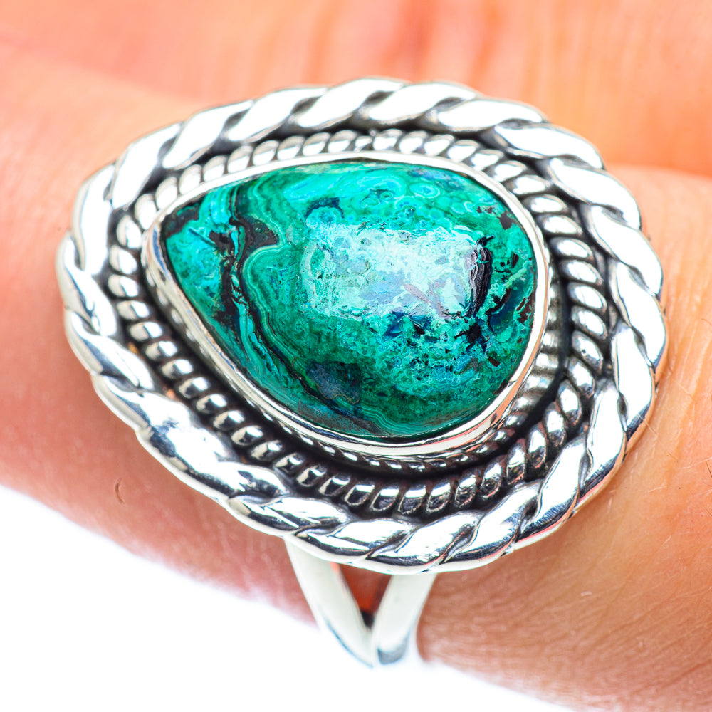 Chrysocolla Rings handcrafted by Ana Silver Co - RING55535