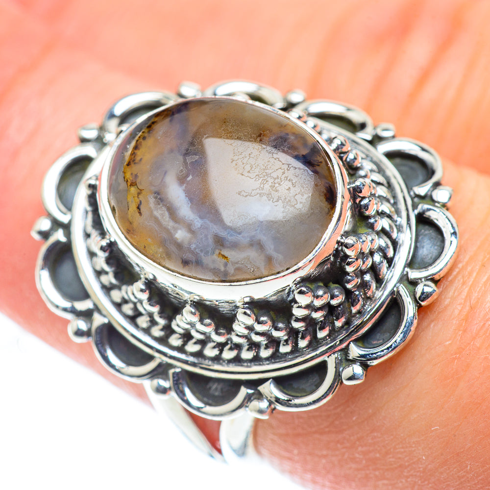 Dendritic Opal Rings handcrafted by Ana Silver Co - RING55538