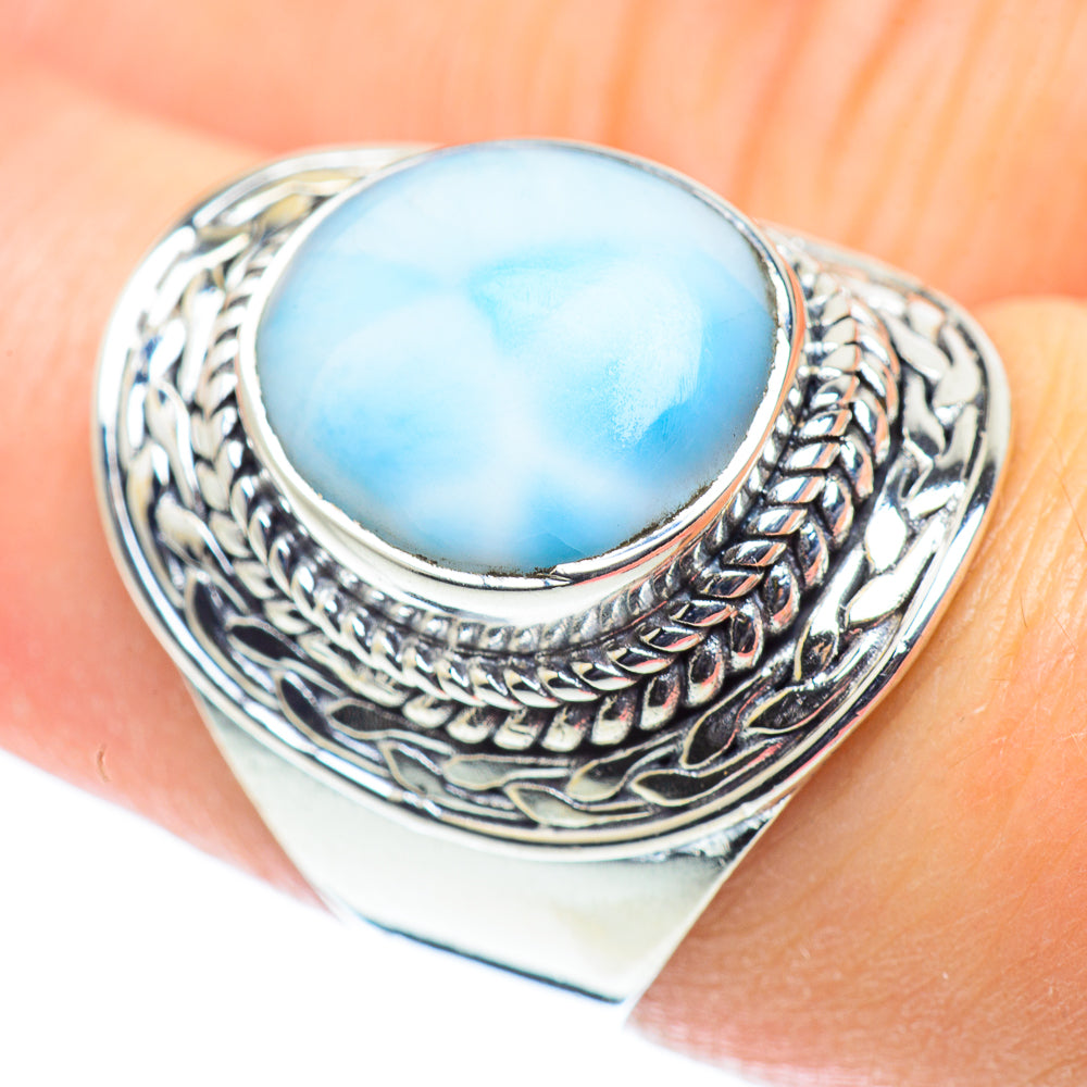 Larimar Rings handcrafted by Ana Silver Co - RING55548
