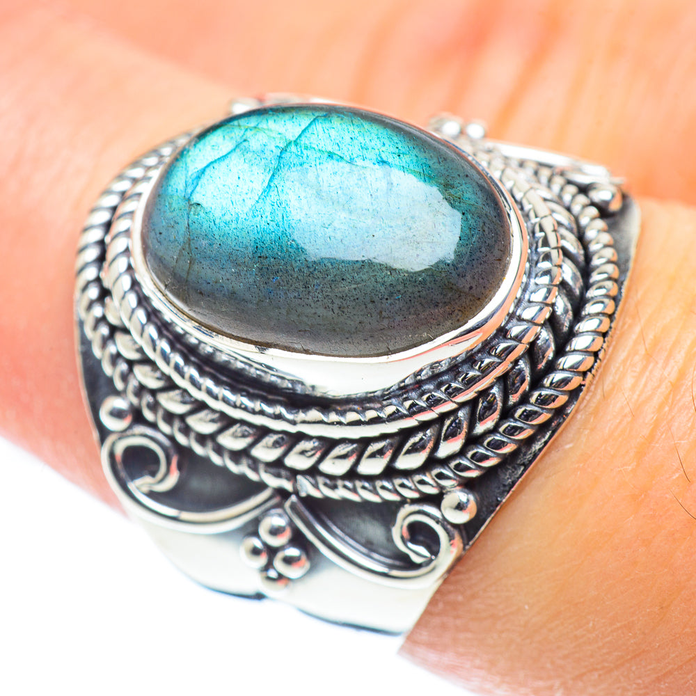 Labradorite Rings handcrafted by Ana Silver Co - RING55552