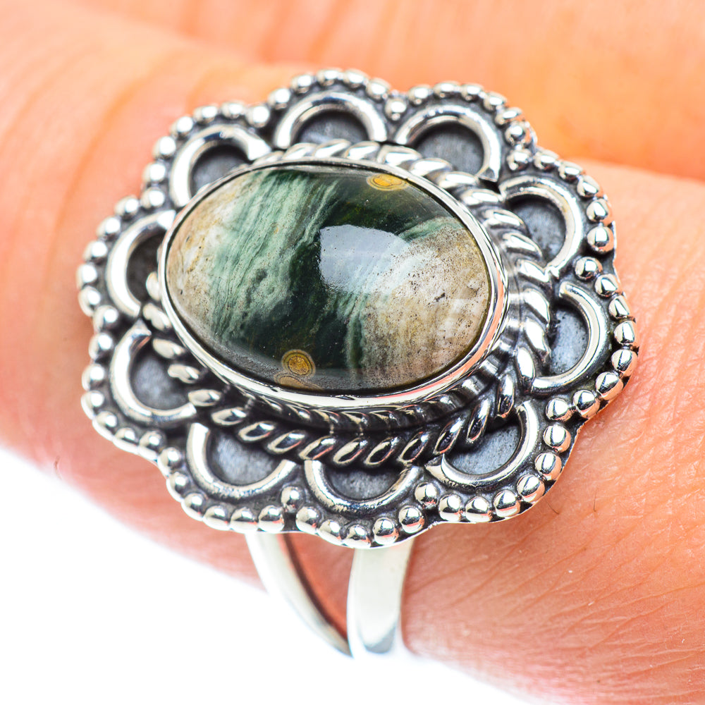 Ocean Jasper Rings handcrafted by Ana Silver Co - RING55554