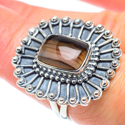 Botswana Agate Rings handcrafted by Ana Silver Co - RING55572