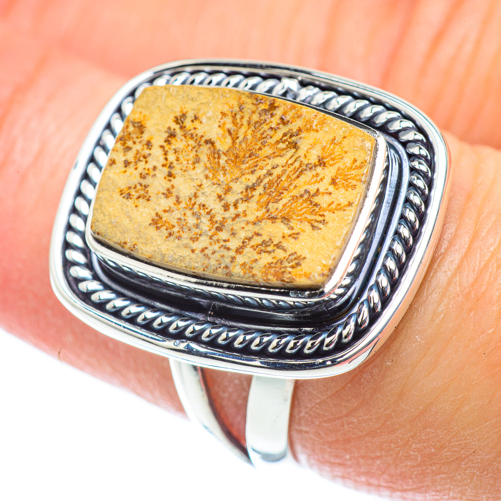 Scenic Dendritic Agate Rings handcrafted by Ana Silver Co - RING55589