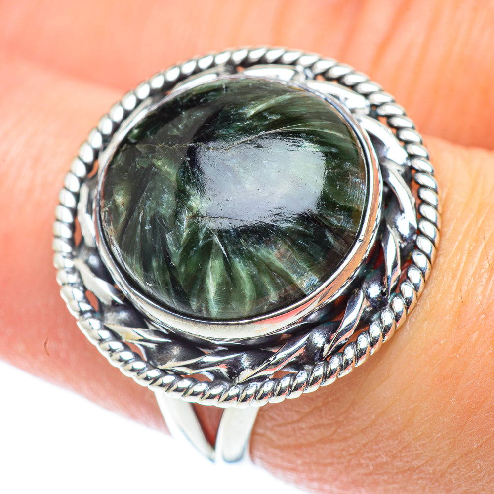 Seraphinite Rings handcrafted by Ana Silver Co - RING55600