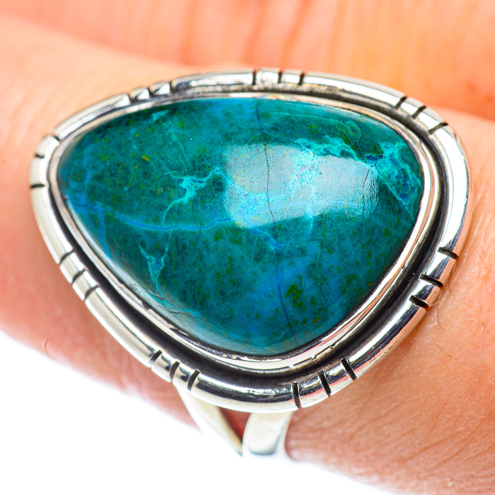 Chrysocolla Rings handcrafted by Ana Silver Co - RING55608