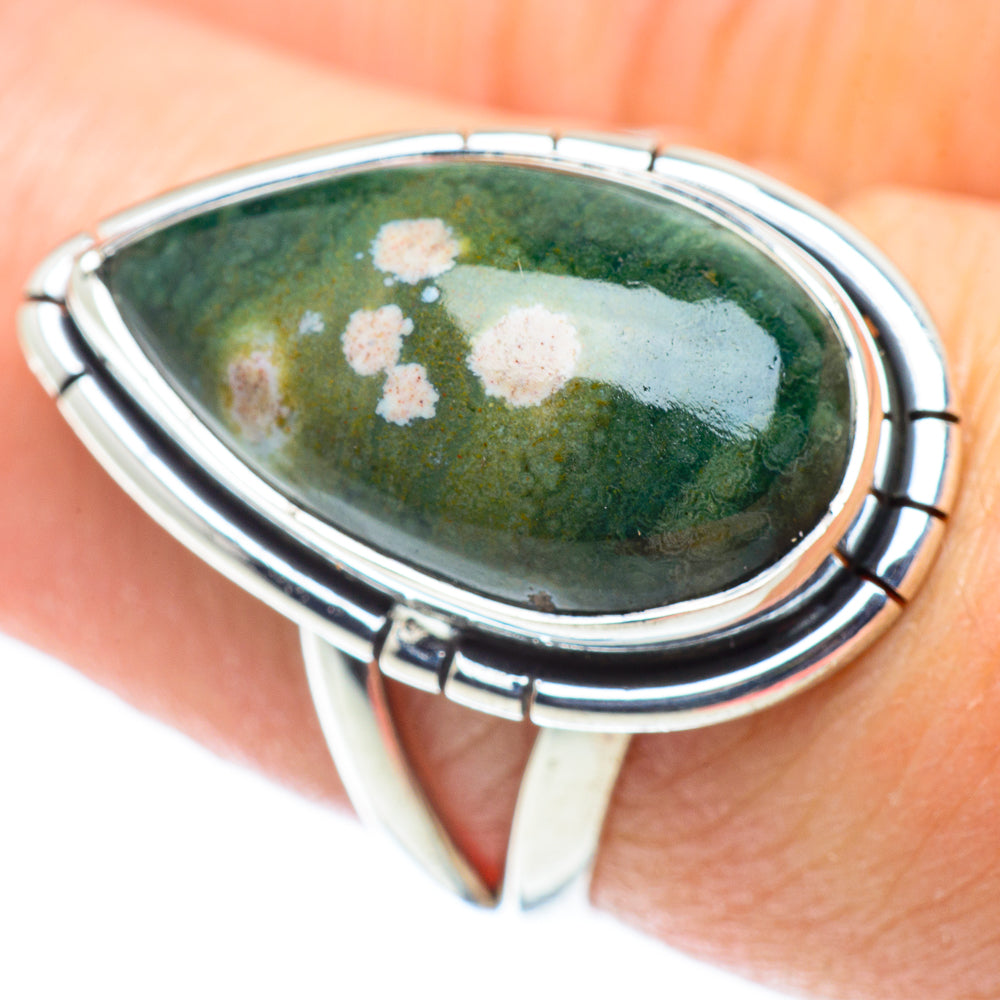 Ocean Jasper Rings handcrafted by Ana Silver Co - RING55614