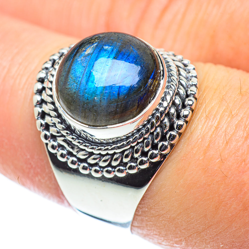 Labradorite Rings handcrafted by Ana Silver Co - RING55630