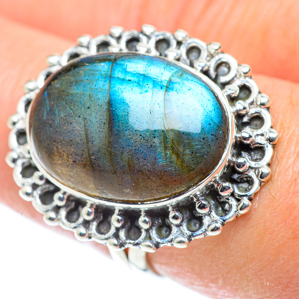 Labradorite Rings handcrafted by Ana Silver Co - RING55633