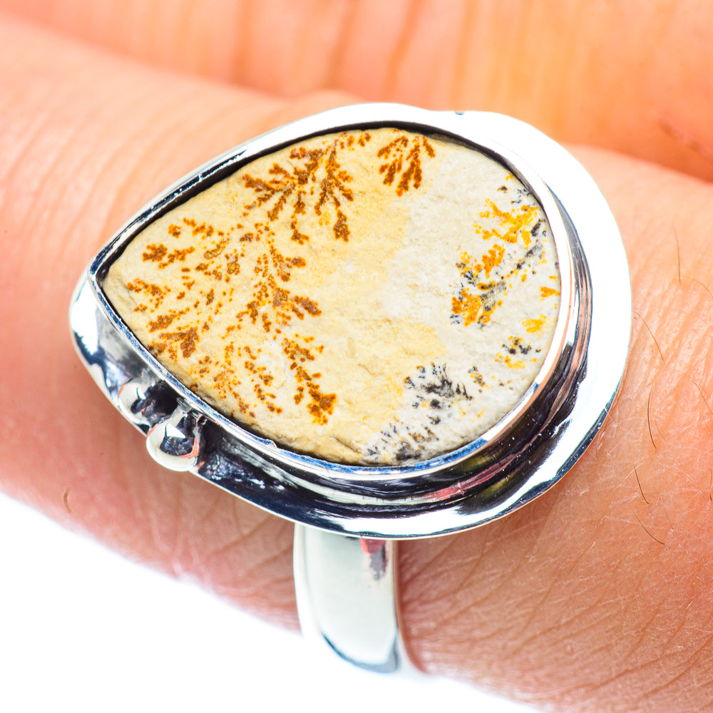 Scenic Dendritic Agate Rings handcrafted by Ana Silver Co - RING55643