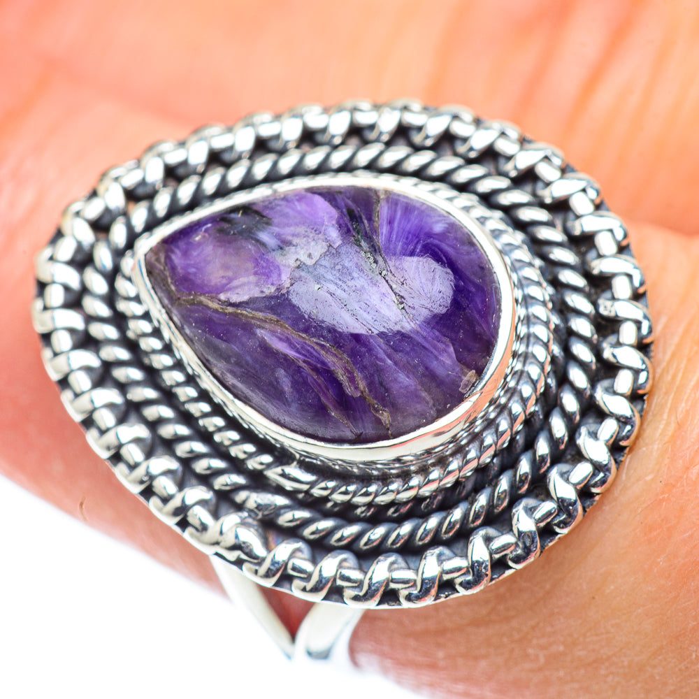 Charoite Rings handcrafted by Ana Silver Co - RING55651