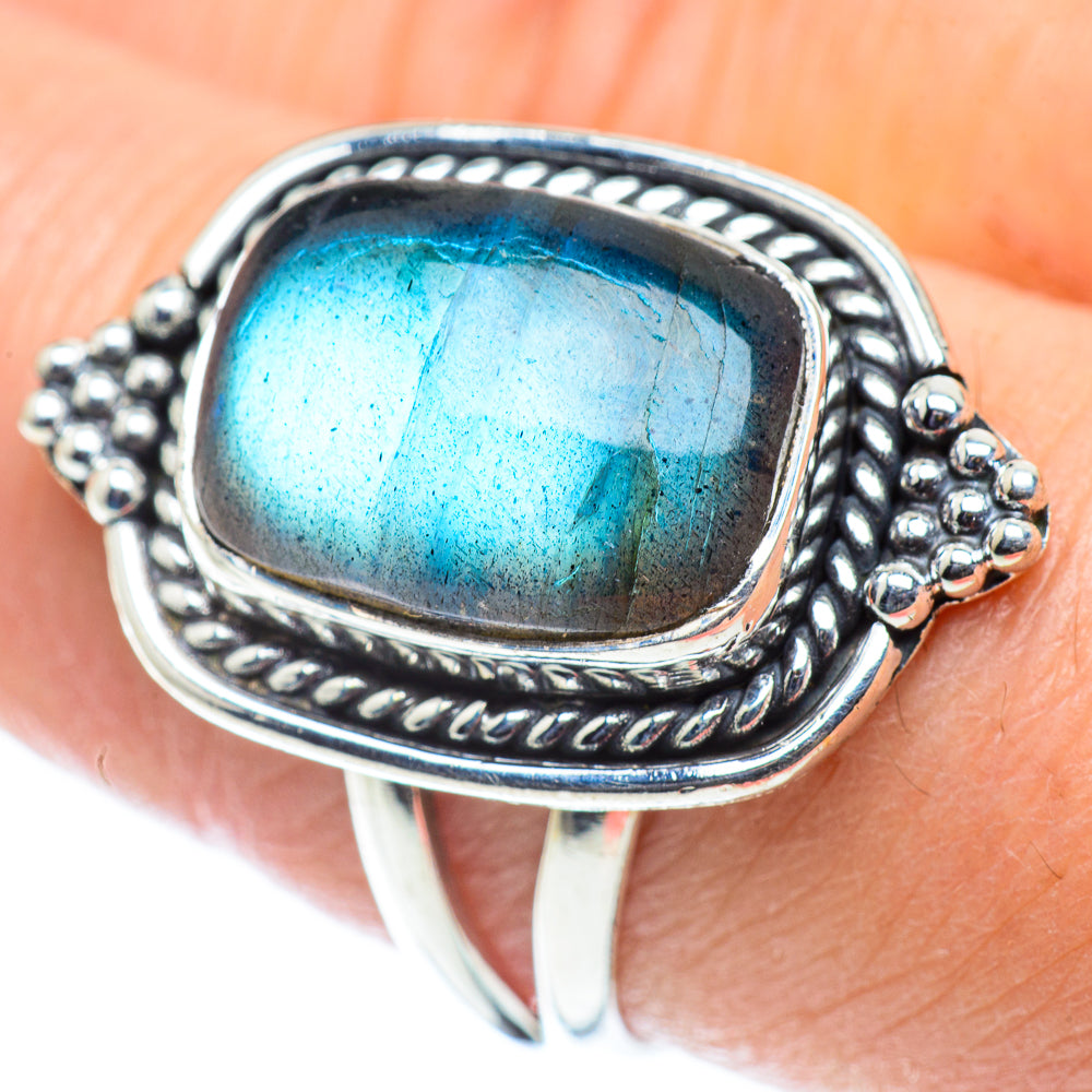 Labradorite Rings handcrafted by Ana Silver Co - RING55659