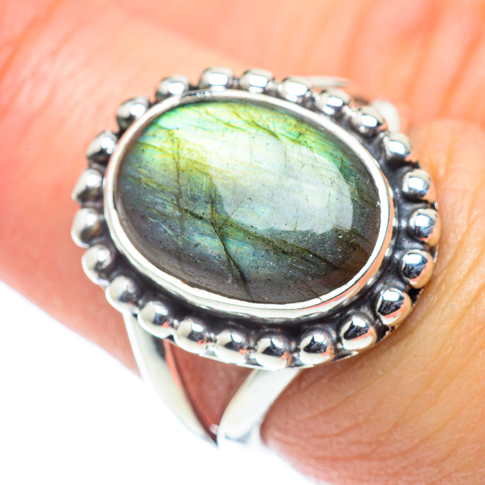 Labradorite Rings handcrafted by Ana Silver Co - RING55662