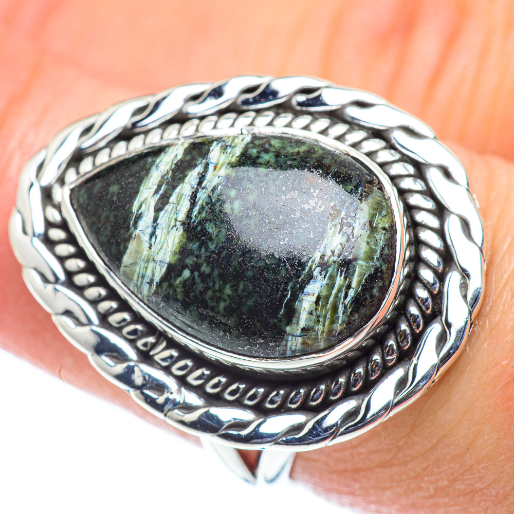 Lizard Jasper Rings handcrafted by Ana Silver Co - RING55664