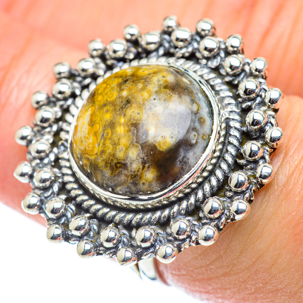 Ocean Jasper Rings handcrafted by Ana Silver Co - RING55667