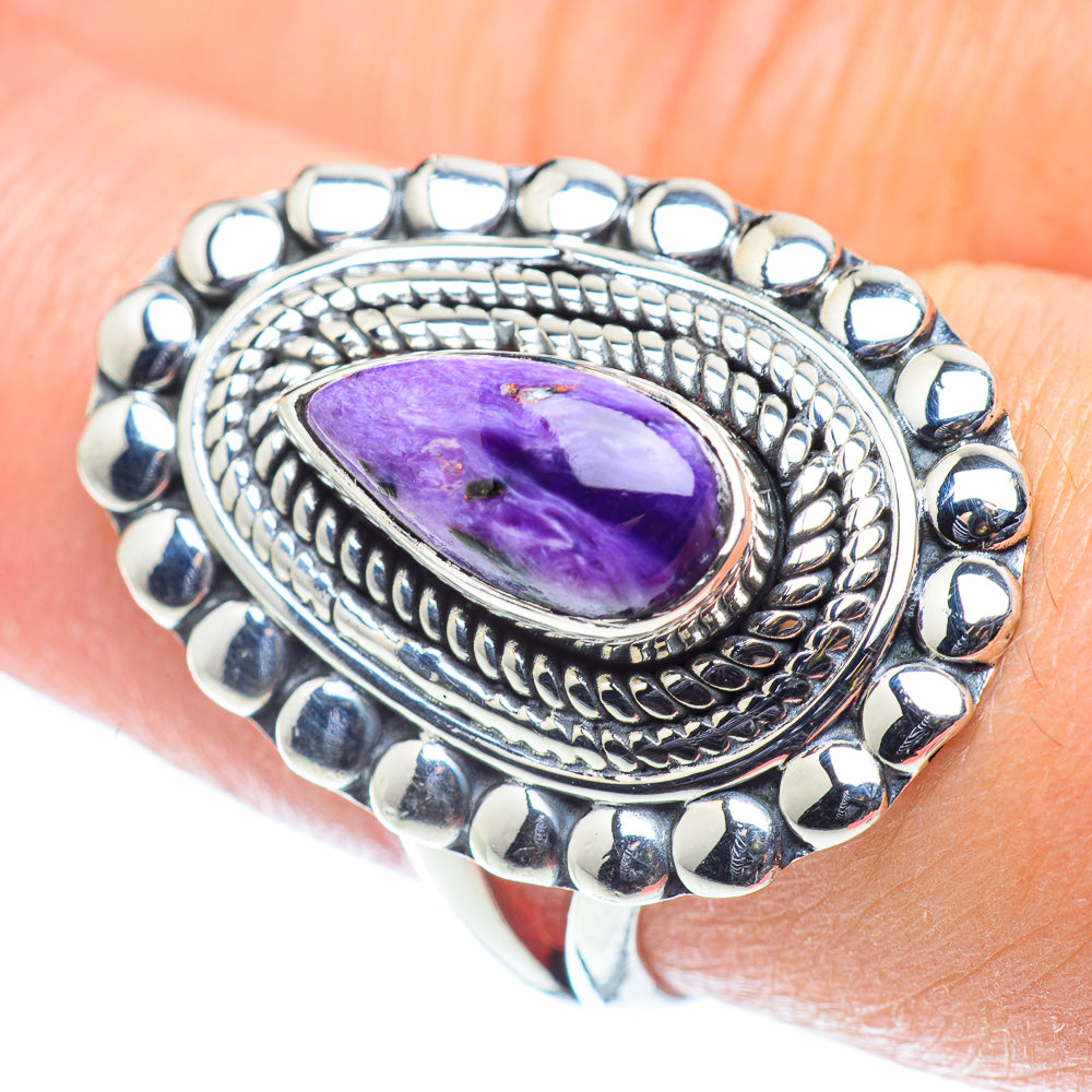 Charoite Rings handcrafted by Ana Silver Co - RING55672