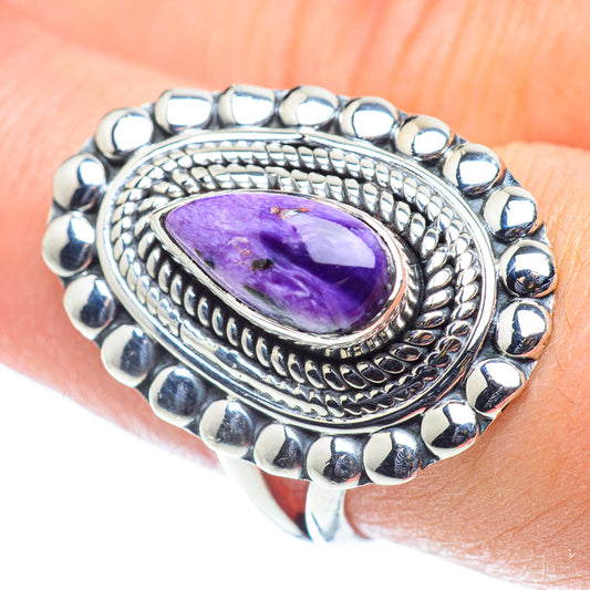 Charoite Rings handcrafted by Ana Silver Co - RING55672