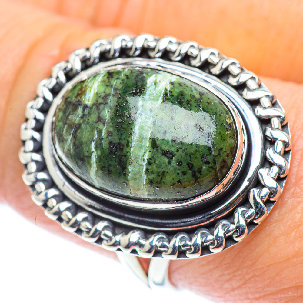 Lizard Jasper Rings handcrafted by Ana Silver Co - RING55679