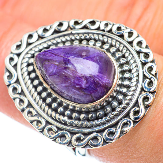 Charoite Rings handcrafted by Ana Silver Co - RING55690