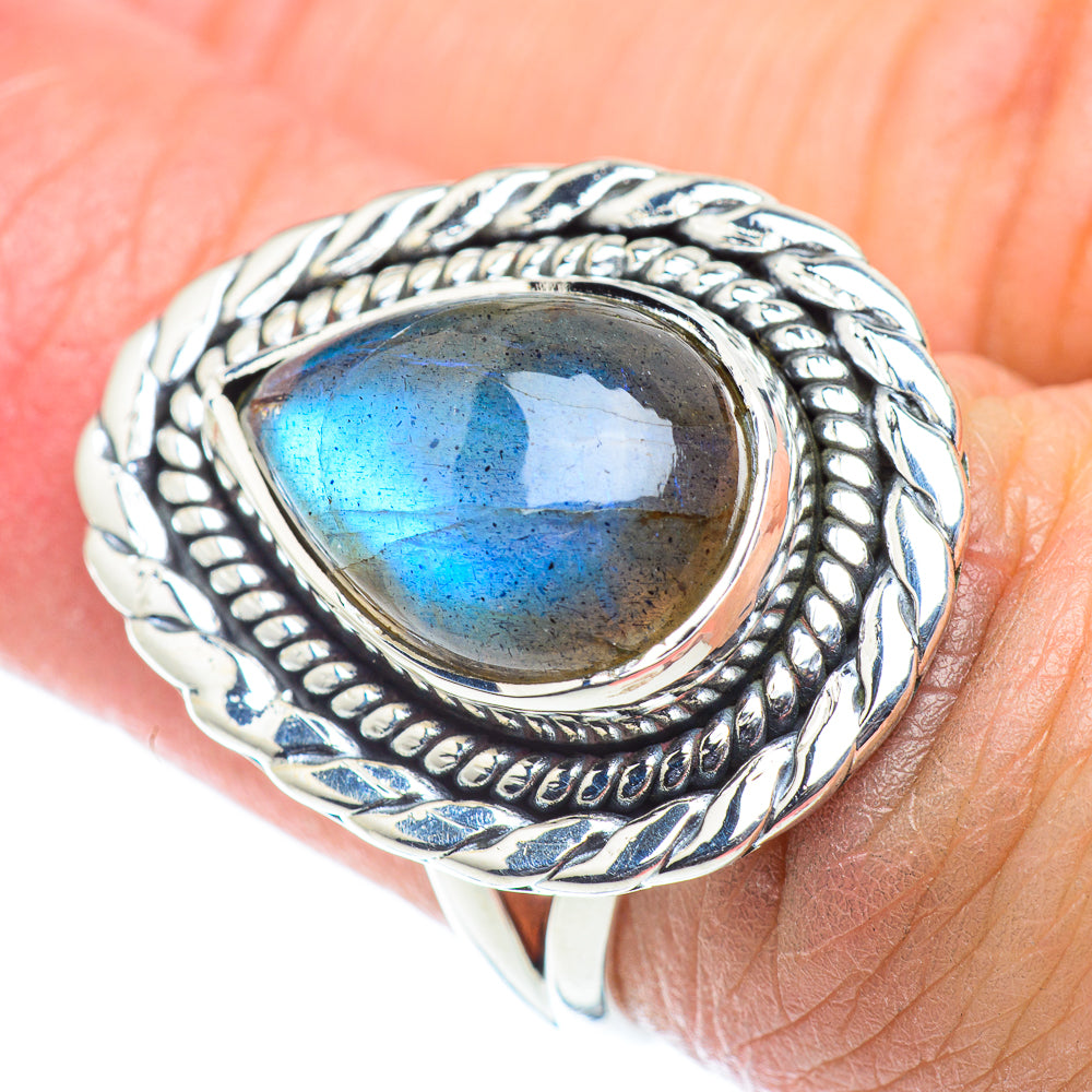Labradorite Rings handcrafted by Ana Silver Co - RING55697