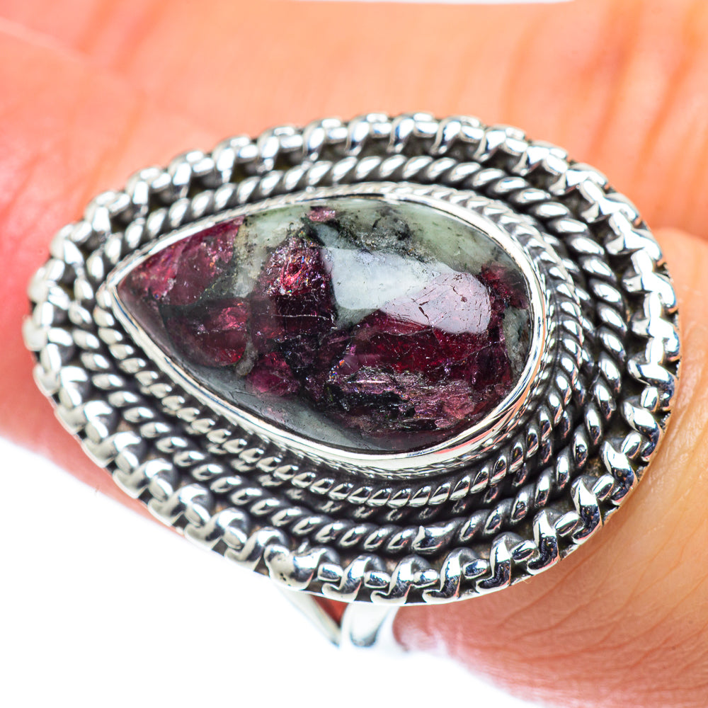 Russian Eudialyte Rings handcrafted by Ana Silver Co - RING55713