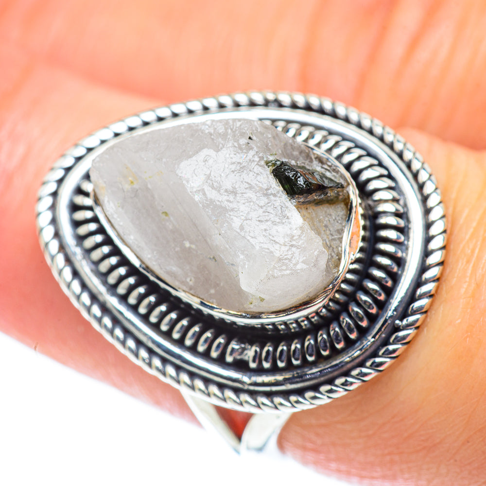 Rainbow Moonstone Rings handcrafted by Ana Silver Co - RING55718