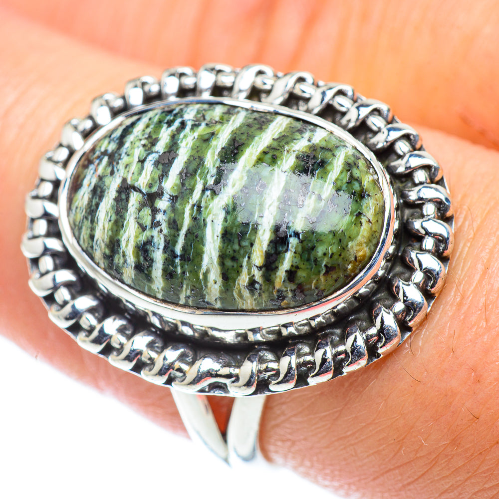 Lizard Jasper Rings handcrafted by Ana Silver Co - RING55725