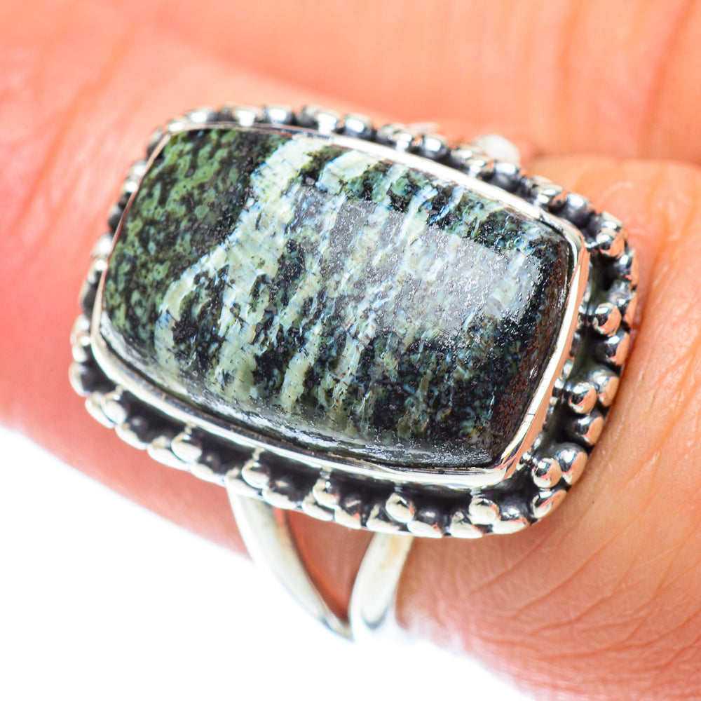 Lizard Jasper Rings handcrafted by Ana Silver Co - RING55726