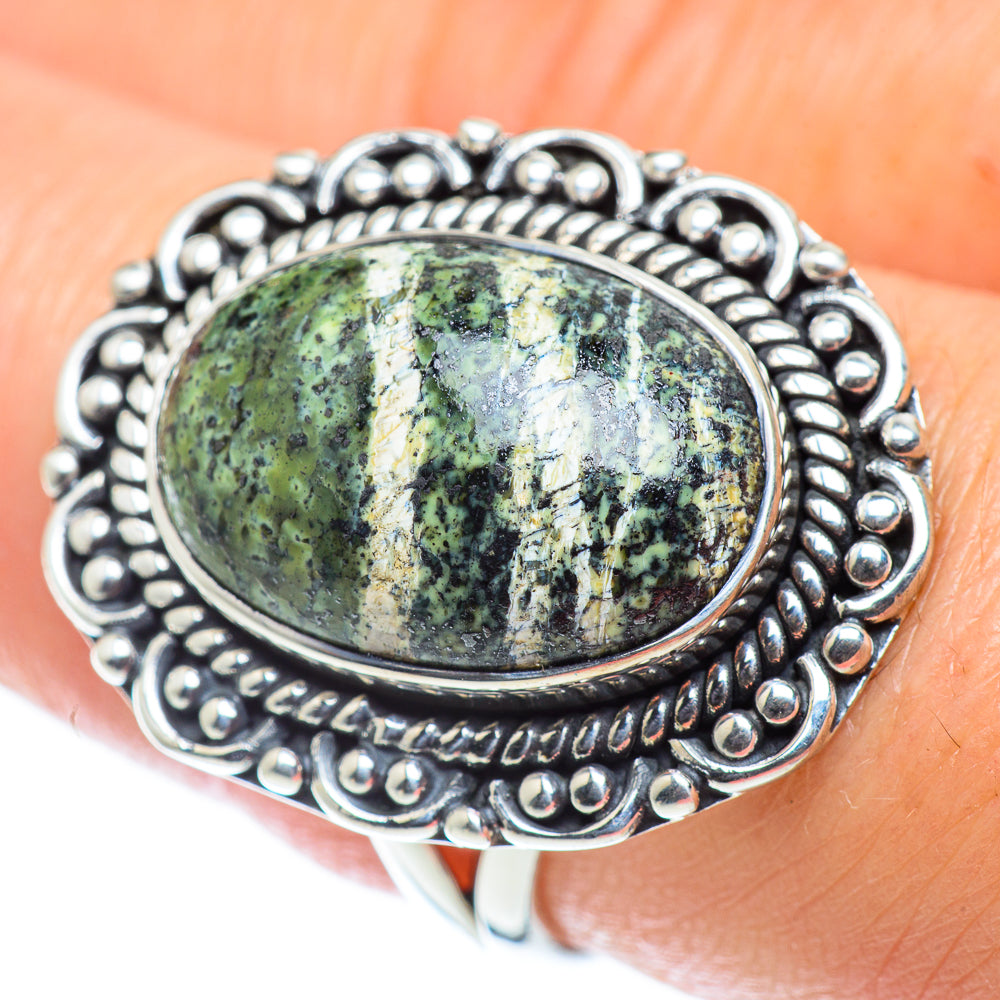 Lizard Jasper Rings handcrafted by Ana Silver Co - RING55728