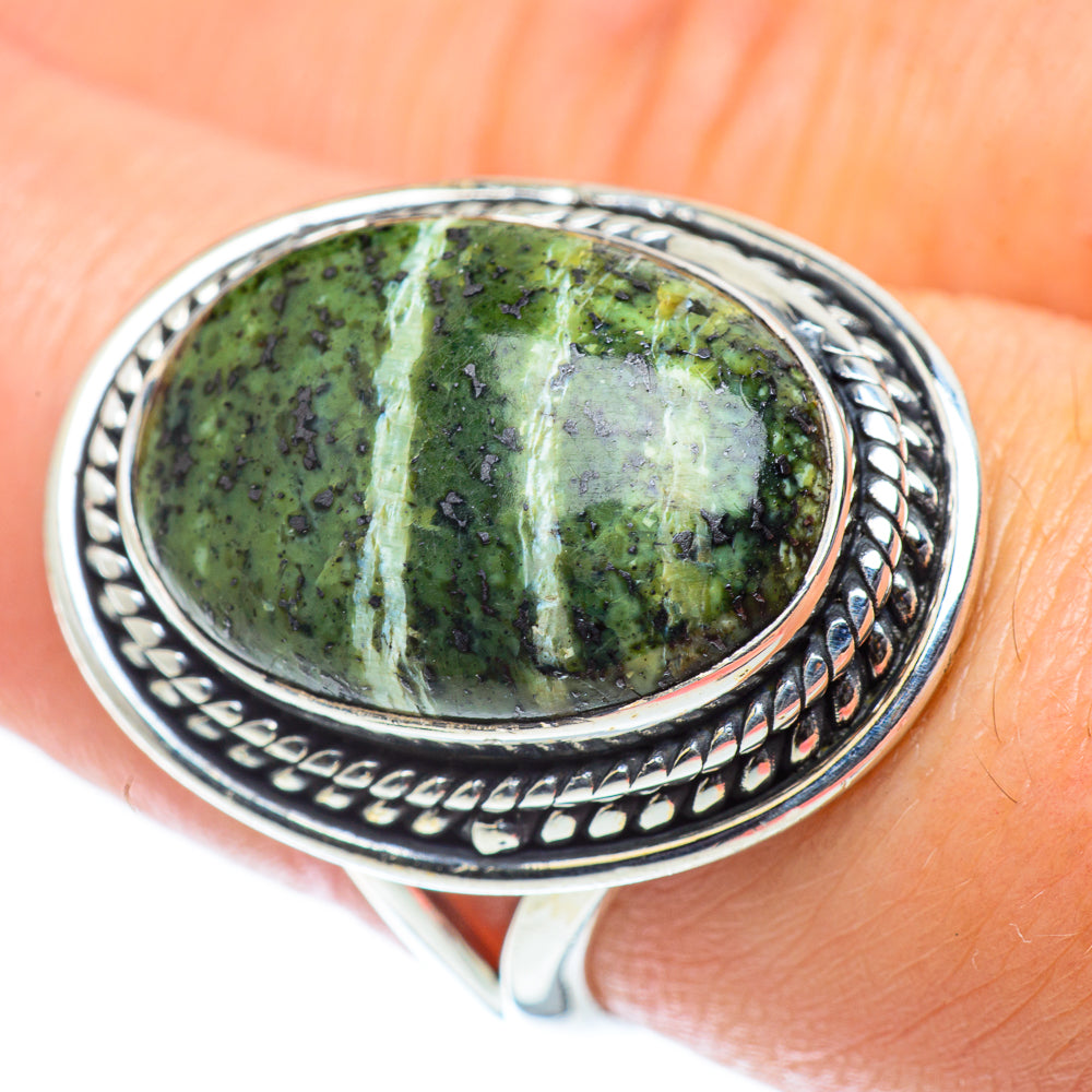 Lizard Jasper Rings handcrafted by Ana Silver Co - RING55729