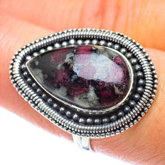 Russian Eudialyte Rings handcrafted by Ana Silver Co - RING55738