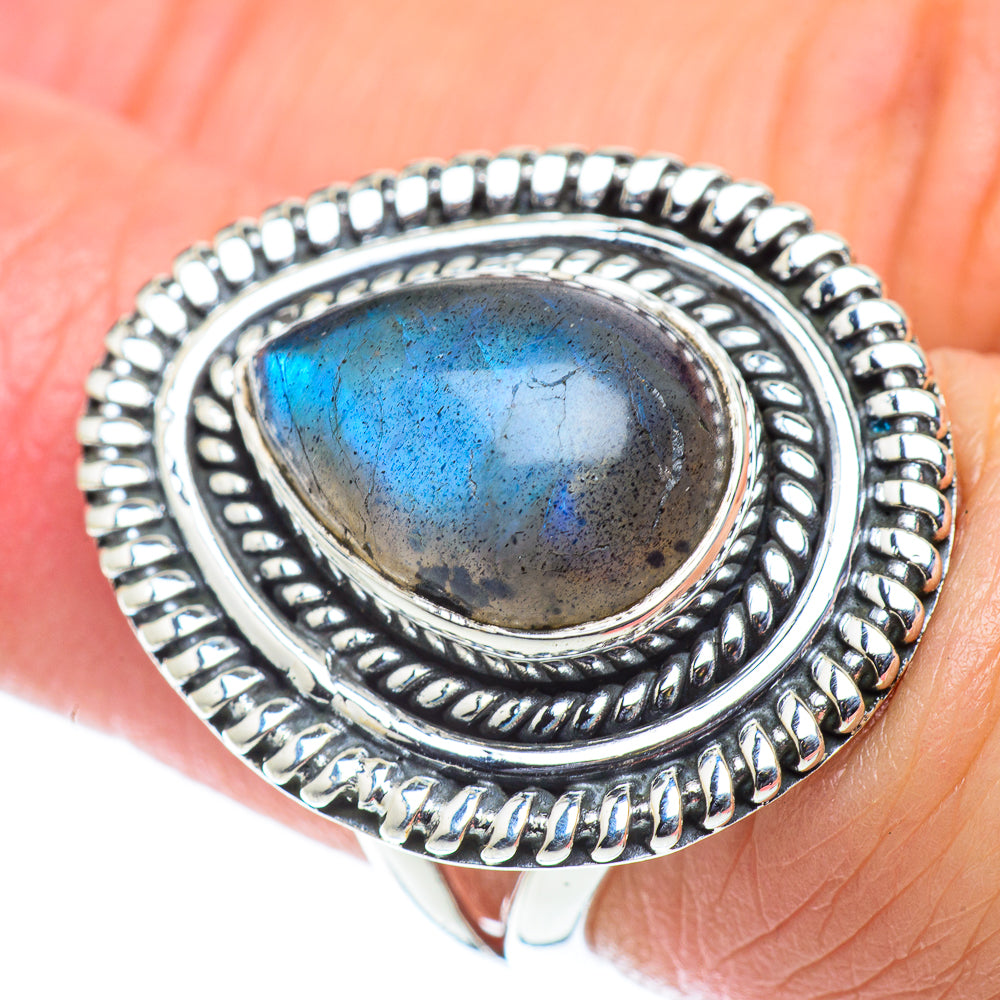 Labradorite Rings handcrafted by Ana Silver Co - RING55744