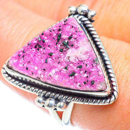 Cobalto Calcite Druzy Rings handcrafted by Ana Silver Co - RING55750