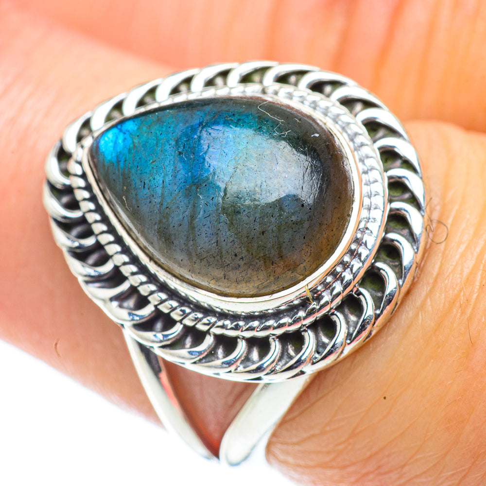 Labradorite Rings handcrafted by Ana Silver Co - RING55756