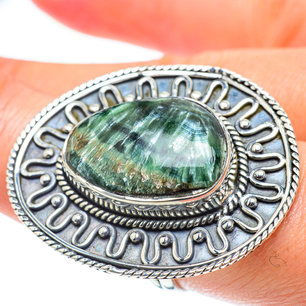 Seraphinite Rings handcrafted by Ana Silver Co - RING55787
