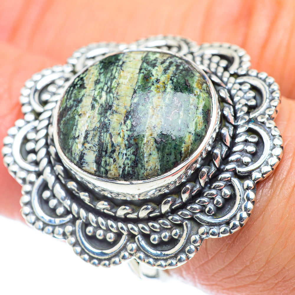 Lizard Jasper Rings handcrafted by Ana Silver Co - RING55789
