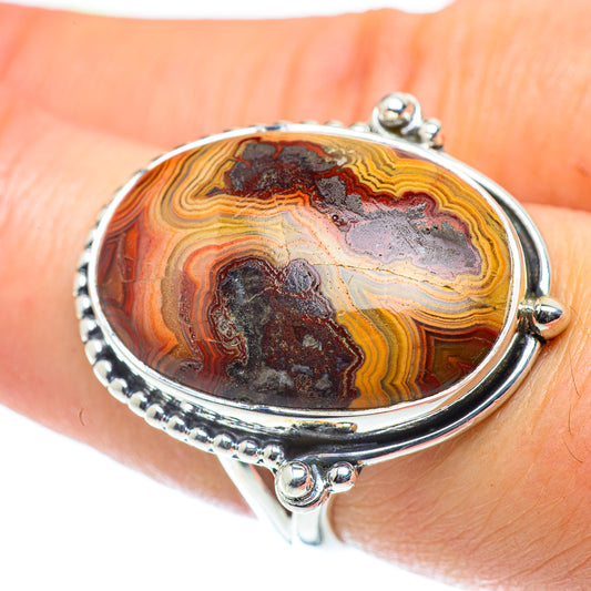 Crazy Lace Agate Rings handcrafted by Ana Silver Co - RING55792