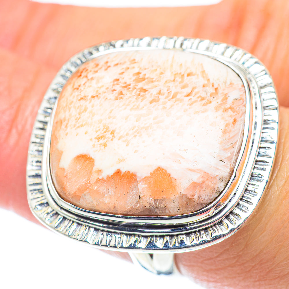Scolecite Rings handcrafted by Ana Silver Co - RING55796