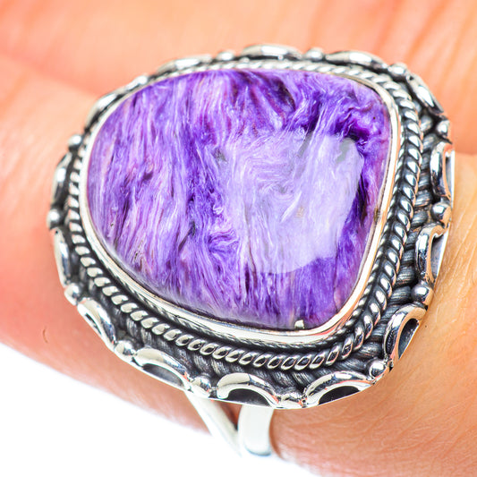 Charoite Rings handcrafted by Ana Silver Co - RING55801