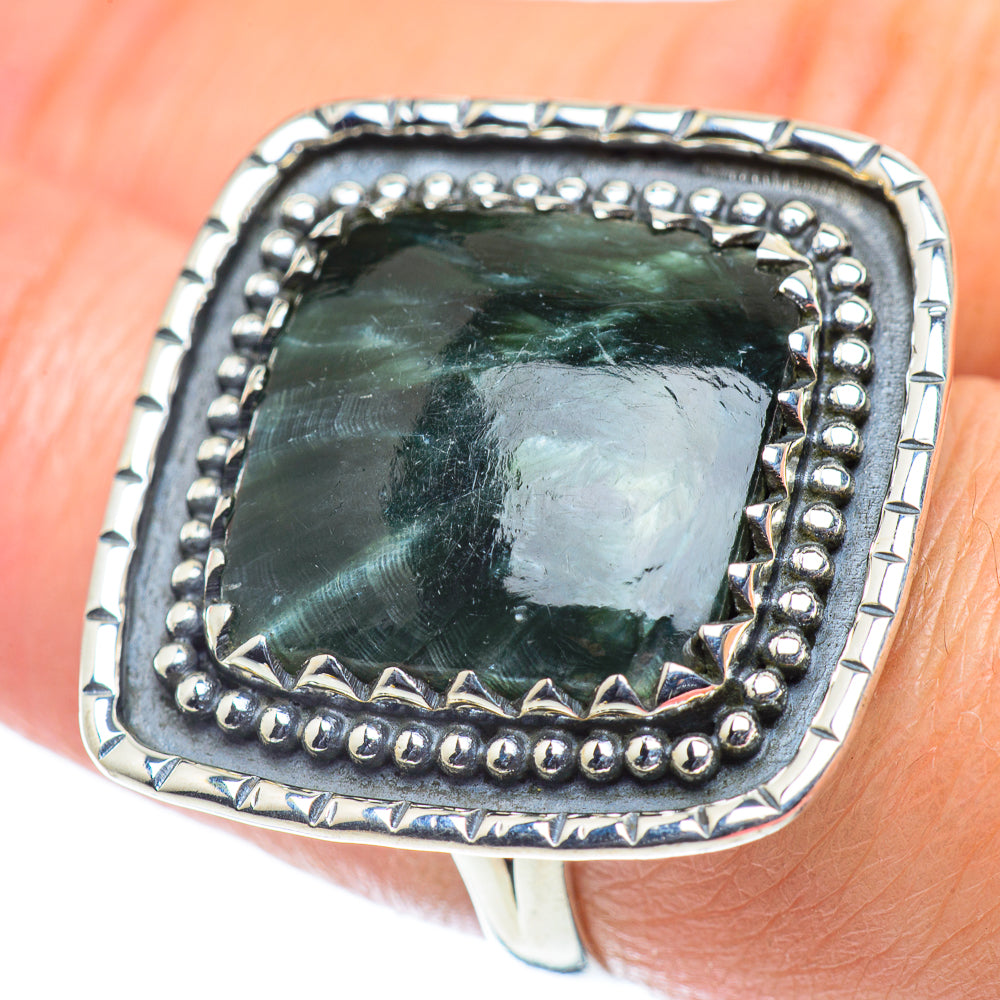 Seraphinite Rings handcrafted by Ana Silver Co - RING55817