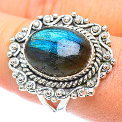 Labradorite Rings handcrafted by Ana Silver Co - RING55835