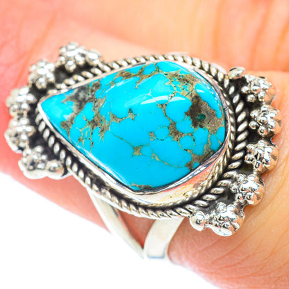 Tibetan Turquoise Rings handcrafted by Ana Silver Co - RING55836